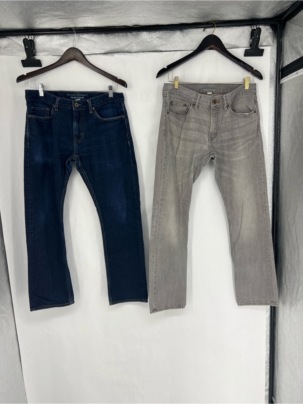 Banana Republic lot of 2 Men's vintage Straight Jeans - 100% cotton 31x30